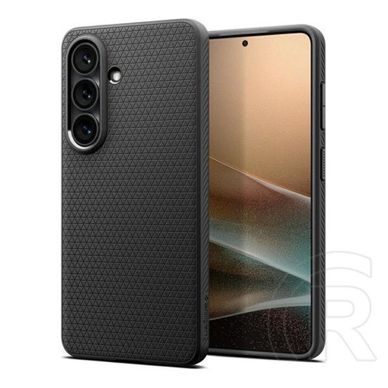 Spigen Samsung Galaxy S26 Plus (SM-S947) liquid air szilikon telefonvédő (ütésállóság, légpárnás sarok, rombusz) fekete