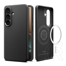 Spigen Samsung Galaxy S26 (SM-S942) liquid air szilikon védő (ütésállóság, légpárnás sarok, rombusz, magsafe) fekete