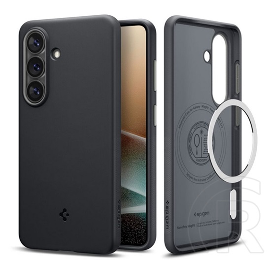 Spigen Samsung Galaxy S26 (SM-S942) nano pop szilikon telefonvédő (kameravédő, magsafe) fekete