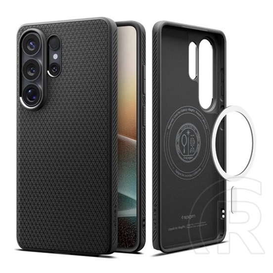 Spigen Samsung Galaxy S26 Ultra (SM-S948) liquid air szilikon védő (ütésálló, légpárnás sarok, rombusz, magsafe) fekete