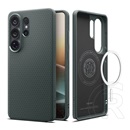 Spigen Samsung Galaxy S26 Ultra (SM-S948) liquid air védő (ütésálló, légpárnás sarok, rombusz, magsafe) sötétzöld