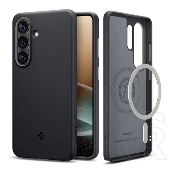Spigen Samsung Galaxy S26 Ultra (SM-S948) nano pop szilikon telefonvédő (kameravédő, magsafe) fekete