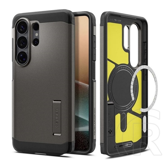 Spigen Samsung Galaxy S26 Ultra (SM-S948) tough armor mag műanyag védő (ütésállóság, kitámasztó, magsafe) sötétszürke