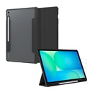 Spigen Samsung Galaxy Tab S10 FE Plus WIFI (SM-X626)  ultra hybrid pro tok álló, bőr hatású (flip, ceruza tartó) fekete