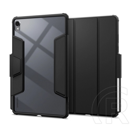 Spigen Samsung Galaxy Tab S11 5G (SM-X736B) air skin pro tok álló, eco bőr hatású (flip, ceruza tartó) fekete