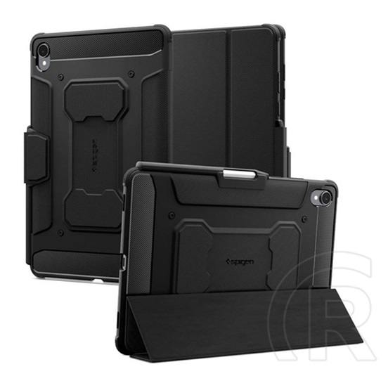 Spigen Samsung Galaxy Tab S11 5G (SM-X736B) rugged armor pro tok álló (aktív flip, ütésálló, ceruza tartó) fekete