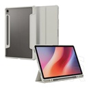 Spigen Samsung Galaxy Tab S9 FE LTE (SM-X516) ultra hybrid pro tok álló, bőr hatású (flip, ceruza tartó) világosszürke