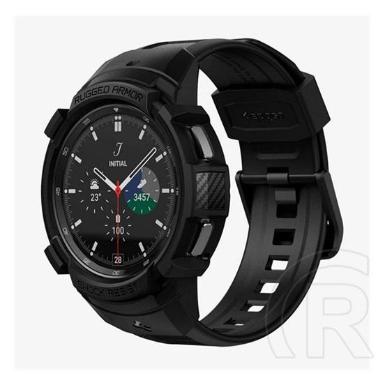 Spigen Samsung Galaxy Watch 4 Classic 46  (SM-R890) pótszíj (egyedi méret, állítható+szilikon keret) fekete