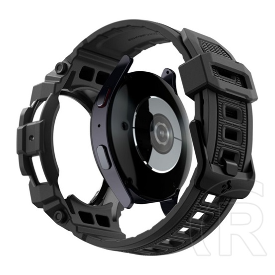 Spigen Samsung Galaxy Watch 7 eSIM 40mm (SM-L305) rugged armor pro pótszíj (szilikon, ütésálló + szilikon keret) fekete