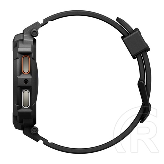 Spigen Samsung Galaxy Watch 8 44mm (SM-L335) rugged armor pro pótszíj ( szilikon, ütésállóság + szilikon keret) fekete