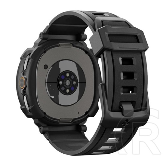 Spigen Samsung Galaxy Watch 8 Classic 46mm (SM-L500) rugged pótszíj ( szilikon, ütésálló + szilikon keret) fekete