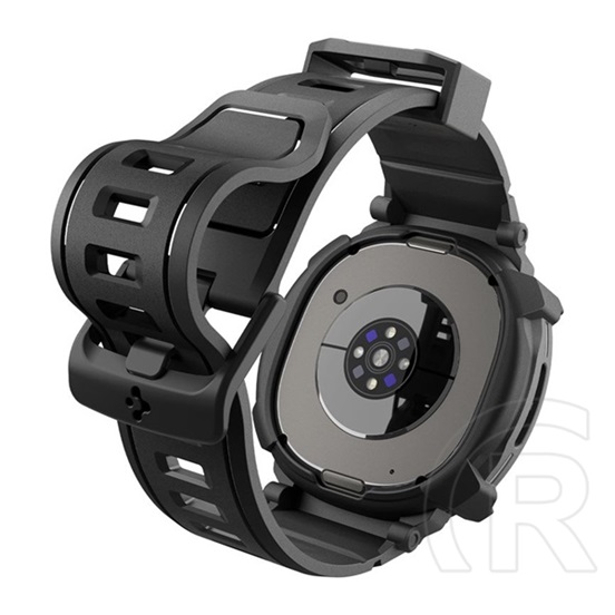 Spigen Samsung Galaxy Watch 8 Classic 46mm (SM-L500) rugged pótszíj ( szilikon, ütésálló + szilikon keret) fekete