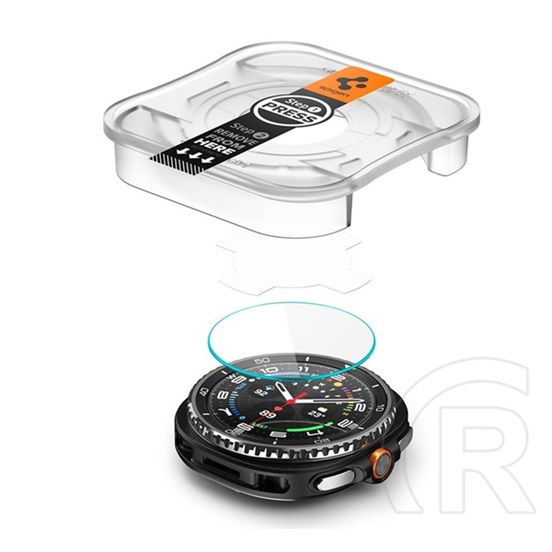 Spigen Samsung Galaxy Watch 8 Classic 46mm (SM-L505) ez fit kijelzőüveg 2db (2.5d, 0.2mm, ultravékony, 9h) átlátszó
