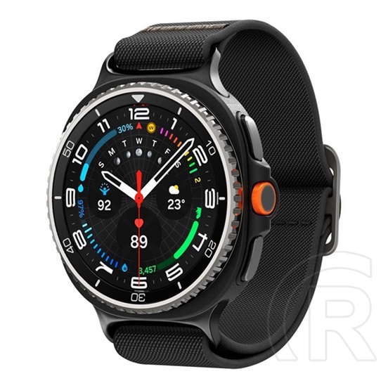 Spigen Samsung Galaxy Watch 8 eSIM 44mm (SM-L335)  lite fit pótszíj (egyedi méret, textil) fekete
