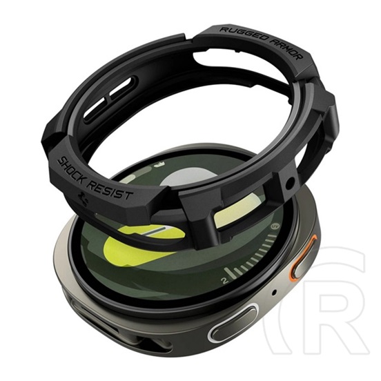 Spigen Samsung Galaxy Watch 8 eSIM 44mm (SM-L335) rugged armor műanyag óra keret (ütésállóság) fekete