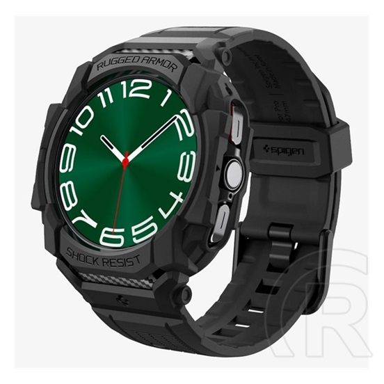 Spigen Samsung Galaxy Watch Ultra 47mm rugged armor pro pótszíj (egyedi méret, ütésálló + szilikon keret) fekete