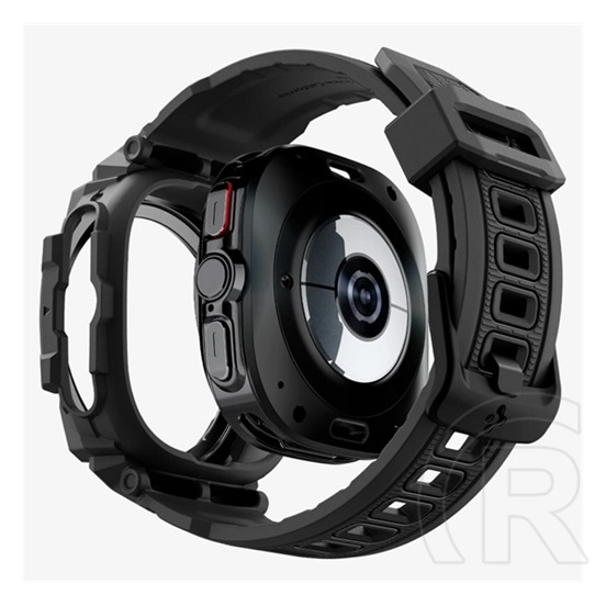 Spigen Samsung Galaxy Watch Ultra 47mm rugged armor pro pótszíj (egyedi méret, ütésálló + szilikon keret) fekete