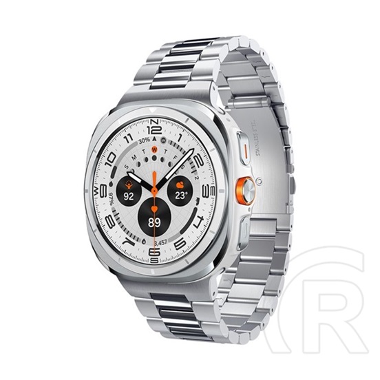 Spigen Samsung Galaxy Watch Ultra eSIM 47mm (SM-L705) modern fit pótszíj (egyedi méret, fém) ezüst