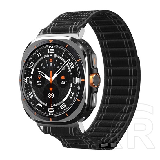 Spigen Samsung Galaxy Watch Ultra eSIM 47mm (SM-L705) wbf0 pótszíj (egyedi méret, nylon, tépőzáras, állítható) fekete