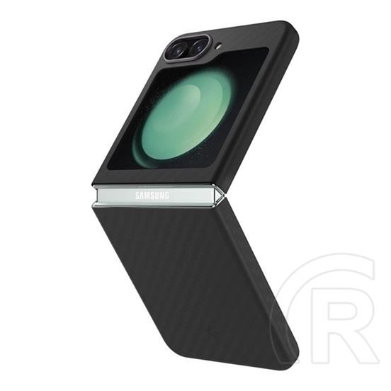 Spigen Samsung Galaxy Z Flip5 5G (SM-F731) airskin pro szilikon telefonvédő (ütésállóság, karbon minta) fekete