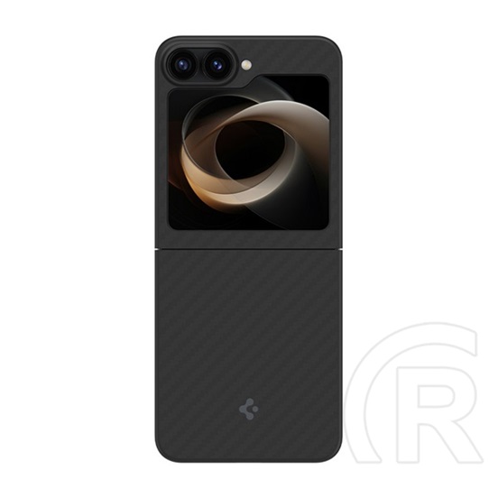 Spigen Samsung Galaxy Z Flip6 5G (SM-F741) Spigen airskin szilikon telefonvédő (ütésállóság, karbon minta) fekete