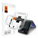 Spigen Samsung Galaxy Z Flip6 5G (SM-F741) ez fit üveg 2db (2.5d, tokbarát, ultravékony, 9h + segédkeret) átlátszó