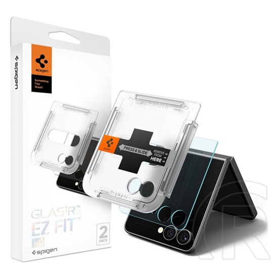 Spigen Samsung Galaxy Z Flip7 (SM-F766) ez fit hd  üveg 2db ( tokbarát, ultravékony, 0.2mm, 9h + segédkeret) átlátszó
