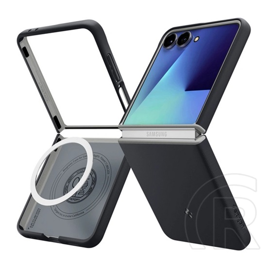 Spigen Samsung Galaxy Z Flip7 (SM-F766) nano pop szilikon telefonvédő (kameravédő, magsafe) fekete
