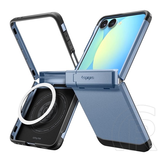 Spigen Samsung Galaxy Z Flip7 (SM-F766) tough armor mag műanyag védő (ütésállóság, kitámasztó, magsafe) világoskék