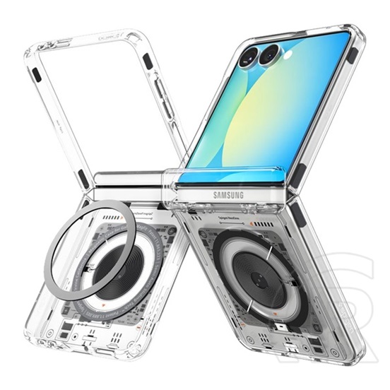 Spigen Samsung Galaxy Z Flip7 (SM-F766) ultra hybrid mag neo one  védő (ütésálló, légpárnás keret, magsafe) átlátszó