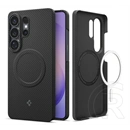 Spigen Samsung S26 Ultra air skin aramid magsafe műanyag telefonvédő (ultravékony, mágneses, karbon minta) fekete