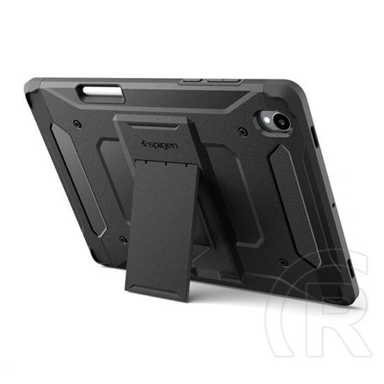 Spigen Samsung Tab S12 Plus 5G  tough armor pro műanyag védő (ütésálló, kitámasztó, karbon minta, ceruza tartó) fekete