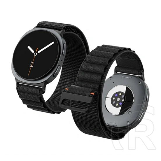 Spigen Samsung Watch 9 eSIM 44mm  wbf1 pótszíj (egyedi méret, textil, állítható) fekete