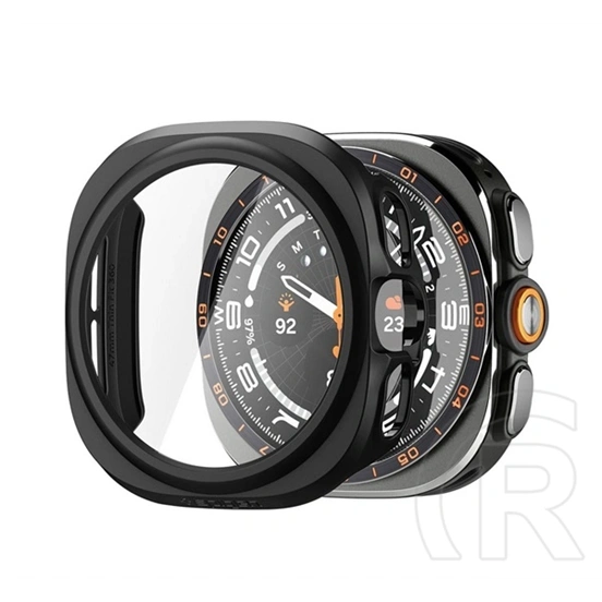 Spigen Samsung Watch Ultra 2 eSIM 47mm thin fit 360 műanyag óra keret (ütésállóság, 360° védelem + üveg) fekete