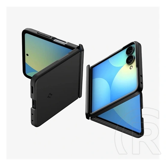 Spigen Samsung Z Flip8 air fit pro műanyag telefonvédő (matt, ultravékony, kameravédő, magsafe) fekete
