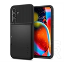 Spigen Slim Armor CS szilikon telefonvédő (műanyag hátlap, kártyatartó, ütésállóság, légpárnás sarok, fekete)