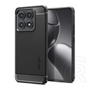Spigen Xiaomi 14T Pro rugged armor szilikon telefonvédő (ütésállóság, légpárnás sarok, karbon minta) fekete