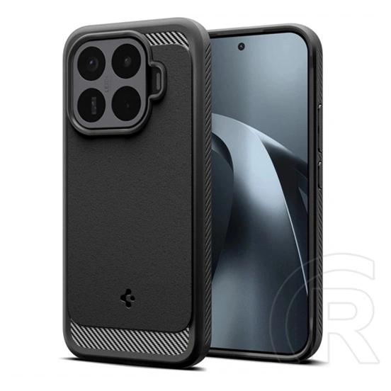 Spigen Xiaomi 17T Pro rugged armor szilikon telefonvédő (ütésállóság, légpárnás sarok, karbon minta) fekete