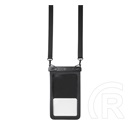 Spigen a603 vízhatlan/vízálló tok, aqua (univerzális, ipx8, nyakba akasztható, 2 zseb, 6.8" méret) fekete