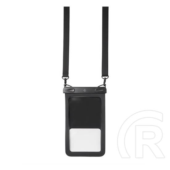 Spigen a603 vízhatlan/vízálló tok, aqua (univerzális, ipx8, nyakba akasztható, 2 zseb, 6.8" méret) fekete