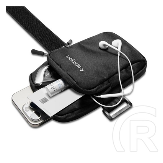 Spigen a702 tok álló (univerzális, sport, karpánt, vízálló, 6.9" méret) fekete
