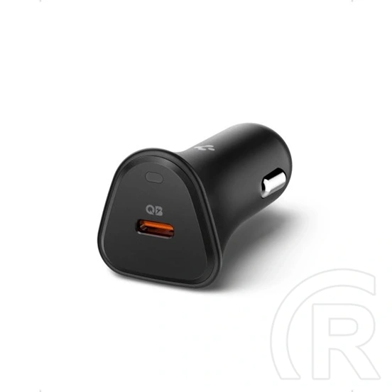 Spigen essential autós töltő type-c aljzat (30w, pd gyorstöltő 3.0) fekete