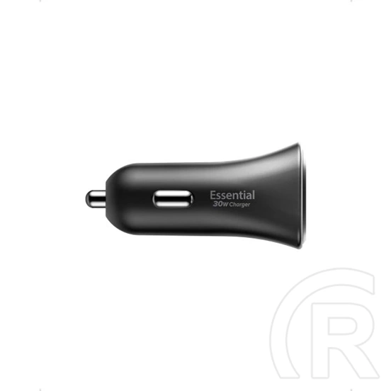 Spigen essential autós töltő type-c aljzat (30w, pd gyorstöltő 3.0) fekete