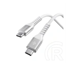 Spigen essential eb10010cca adatkábel (type-c - type-c, 100w, pd gyorstöltő, cipőfűző, 100cm) fehér