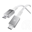 Spigen essential eb10015cc adatkábel (type-c - type-c, 100w, pd gyorstöltő, cipőfűző, 150cm) fehér