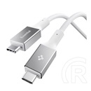 Spigen essential eb24015cc adatkábel (type-c - type-c, 240w, pd gyorstöltő, cipőfűző, 150cm) fehér