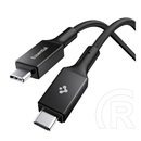 Spigen essential eb24015cc adatkábel (type-c - type-c, 240w, pd gyorstöltő, cipőfűző, 150cm) fekete