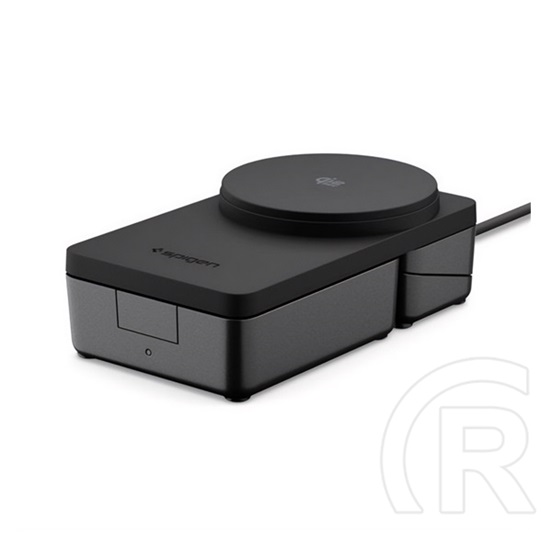 Spigen essential ef323mq asztali töltő 3in1 (25w, gyorstöltő, wireless, magsafe, airpods, apple watch töltő) fekete