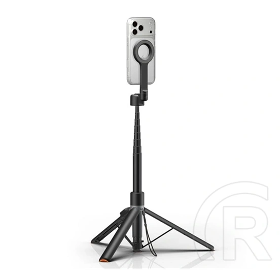 Spigen iPhone 17e  s582w szelfibot (univerzális, tripod állvány, bluetooth távkioldó, magsafe, 27.8-166.5cm) fekete