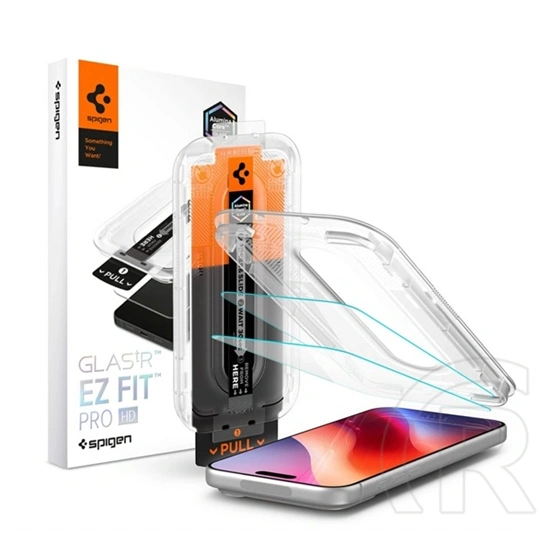 Spigen iPhone 18 Pro Max  glass tr ez fit pro hd képernyőüveg 2db (tokbarát, ultravékony, 9h + segédkeret) átlátszó